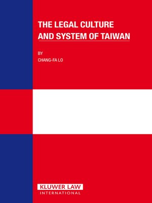 cover image of The Legal Culture and System of Taiwan